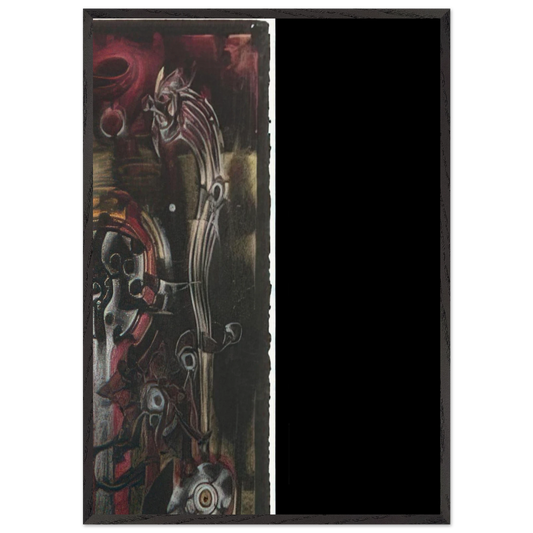 UNTITLED 1998 2 - Lee Bontecou 70x100 cm / 28x40 inches Framed Art Print – Black Wooden Frame