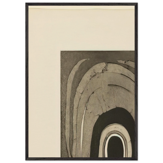 ETCHING ONE 1967 - Lee Bontecou 70x100 cm / 28x40 inches Framed Art Print – Black Wooden Frame
