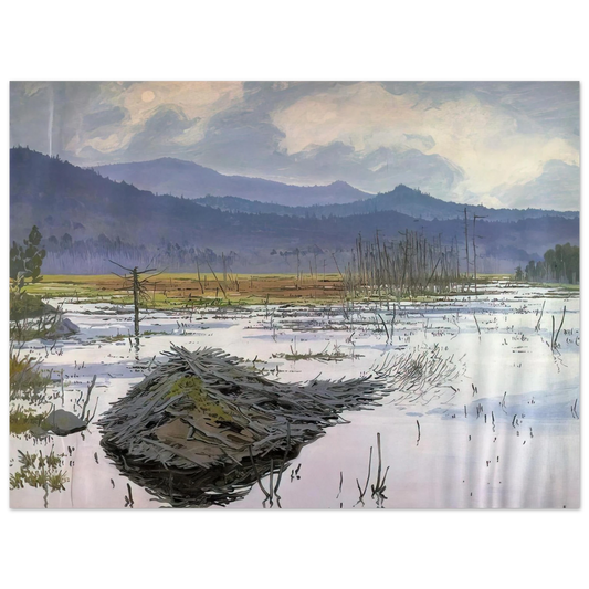Neil Welliver - Beaver Pond - 1976  75x100 cm / 30x40inches Fine Art Poster