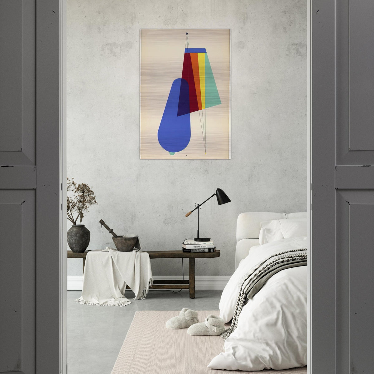 LONG DISTANCE FROM THE PORTFOLIO REVOLVING DOORS 1926 - Man Ray Brushed Aluminum Print - 70x100 cm / 28x40 inches | Man Ray Aluminum Print | Man Ray Prints
