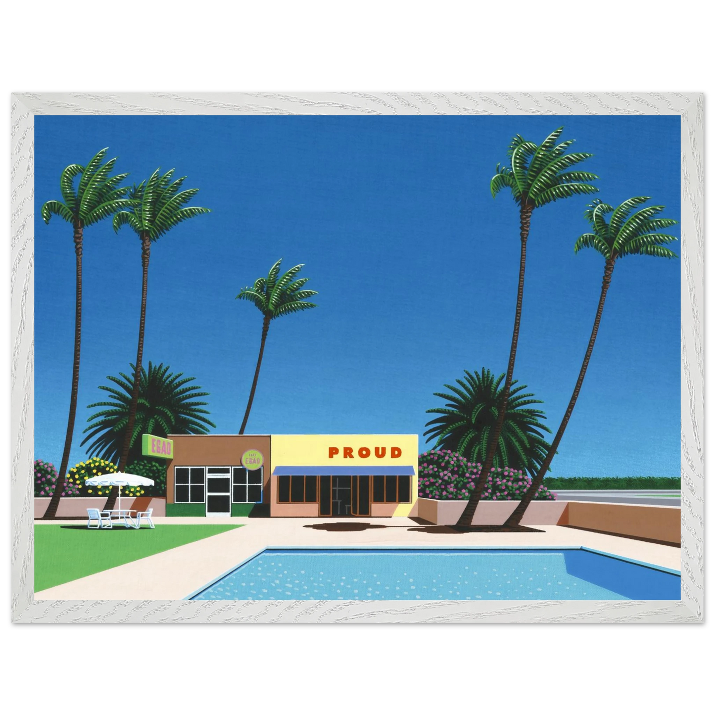 Hiroshi Nagai - Proud Funk Wall Art - 21x29.7 cm / 8x12" - Premium Wooden Framed Poster With Fine Art Paper - Black frame