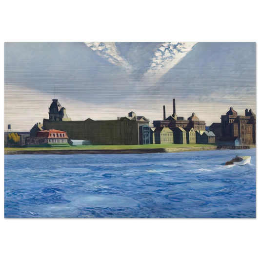 Blackwell s Island - Edward Hopper Brushed Aluminum Print - 70x100 cm / 28x40 inches | Edward Hopper Aluminum Print | Edward Hopper Prints