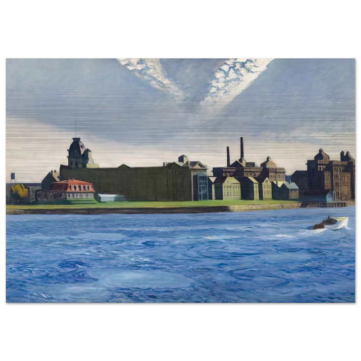 Blackwell s Island - Edward Hopper Brushed Aluminum Print - 70x100 cm / 28x40 inches | Edward Hopper Aluminum Print | Edward Hopper Prints