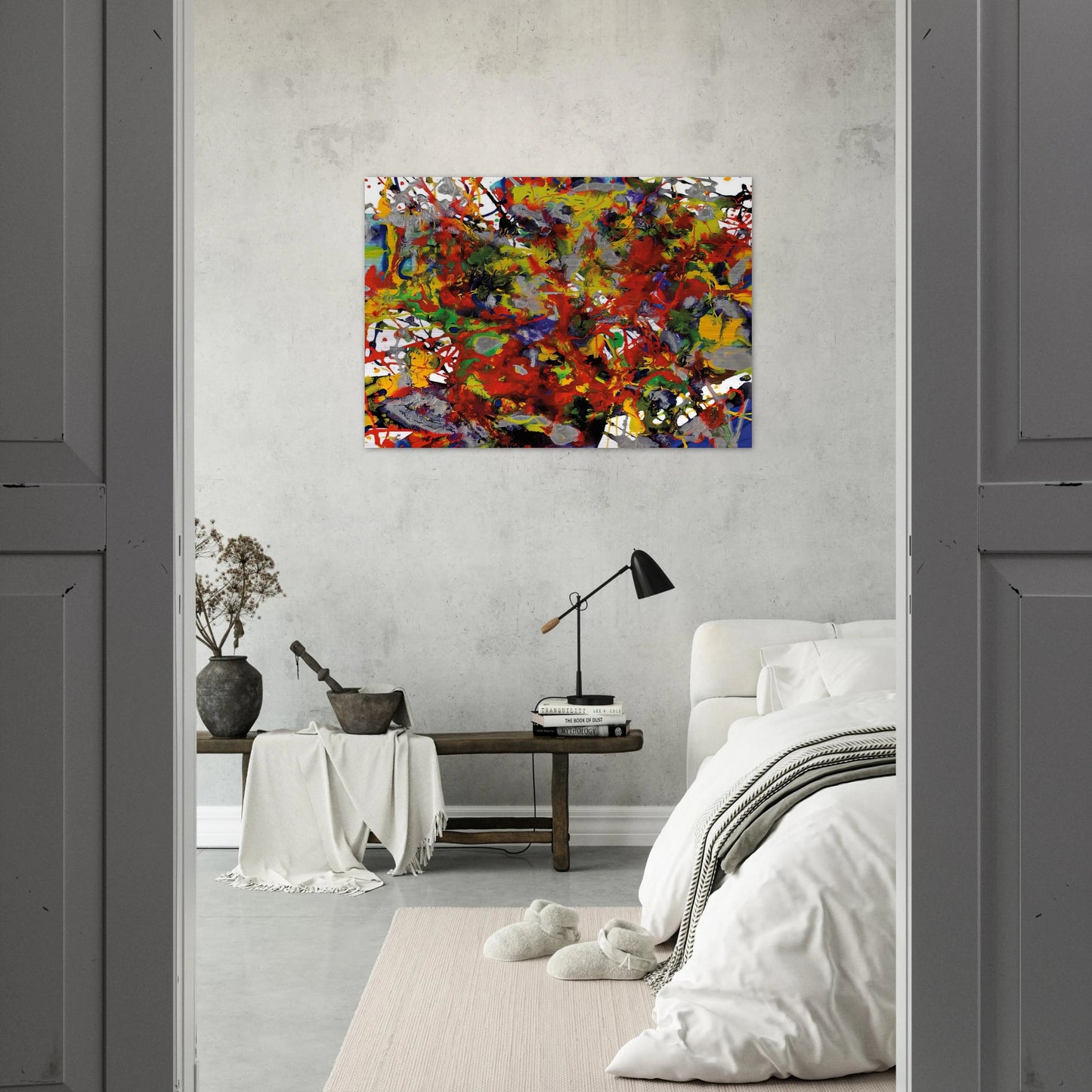 Untitled  SFP94-29  SFF 1708 é'" - Sam Francis Brushed Aluminum Print - 70x100 cm / 28x40 inches | Sam Francis Aluminum Print | Sam Francis Prints