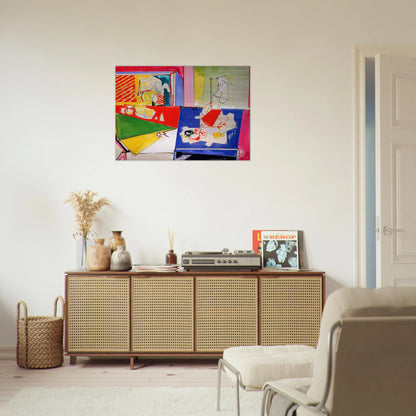 Magenta and Blue - Hans Hofmann Brushed Aluminum Print - 70x100 cm / 28x40 inches | Hans Hofmann Aluminum Print | Hans Hofmann Prints
