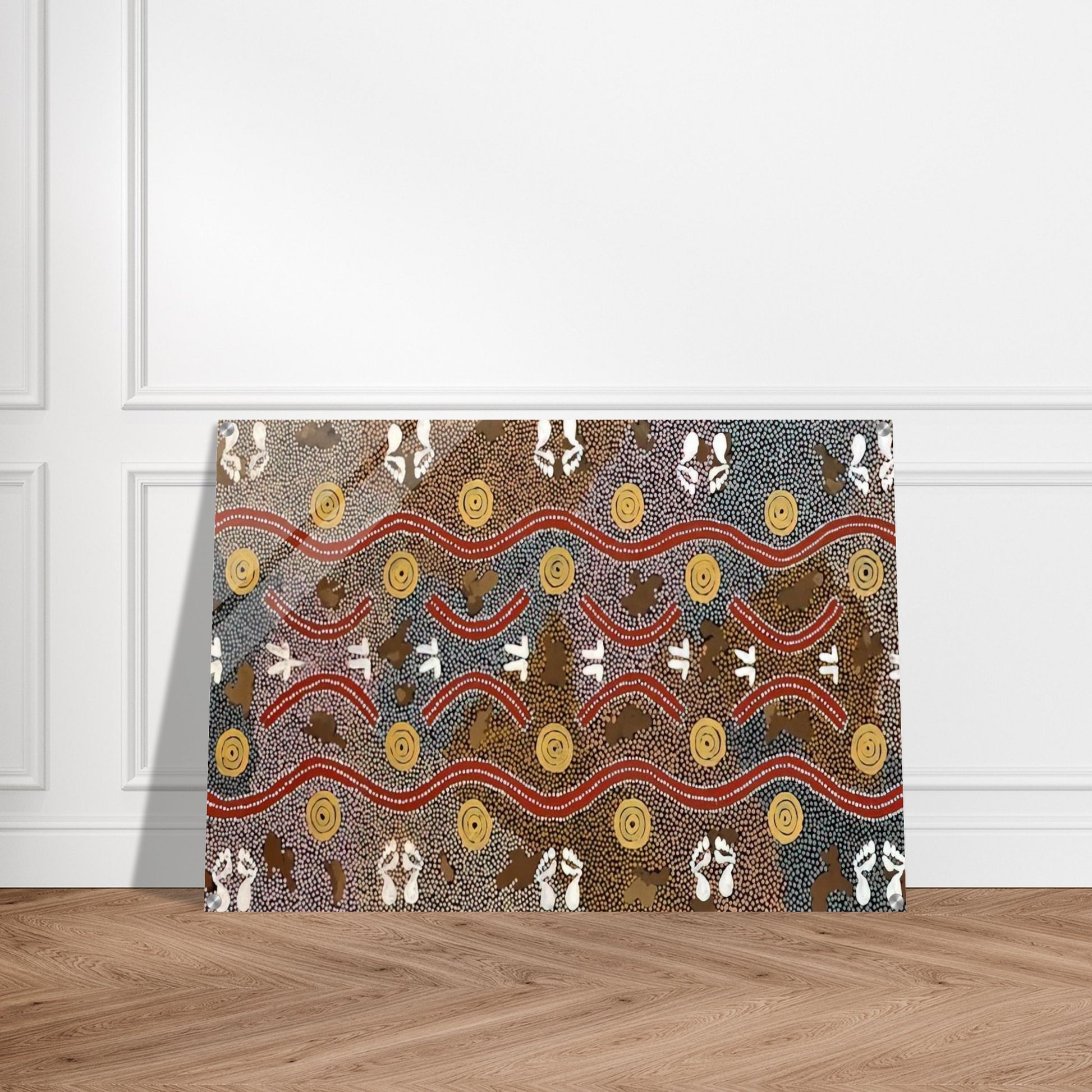 Possum Dreaming - Native Art - Clifford Possum Tjapaltjarri Acrylic Print - 70x100 cm / 28x40″ inches