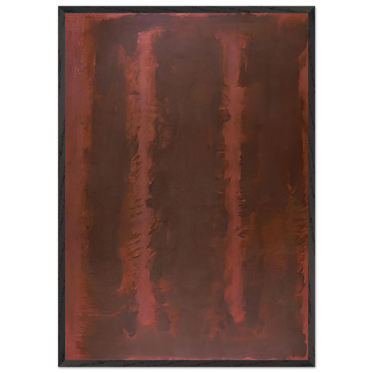 Black on Maroon - 1958 - Mark Rothko 70x100 cm / 28x40 inches Framed Art Print – Black Wooden Frame