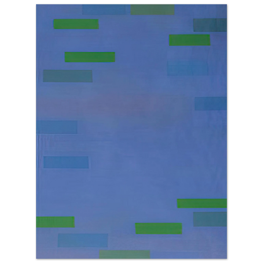 Ad Reinhardt - Abstract Painting, Blue - 1952  75x100 cm / 30x40inches Fine Art Poster