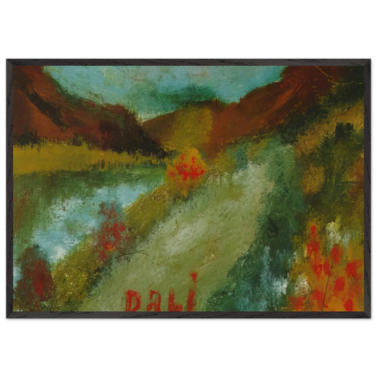 LANDSCAPE 2 N2 - Salvador Dali 70x100 cm / 28x40 inches Framed Art Print – Black Wooden Frame