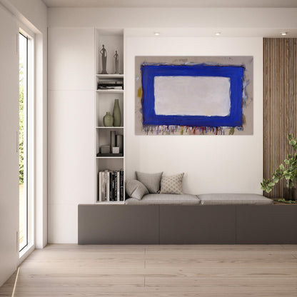 Blue Rectangle II - 1958 - Gene Davis Art Prints - 100x150 cm / 40x60″ inches | Gene Davis Poster | Gene Davis Prints