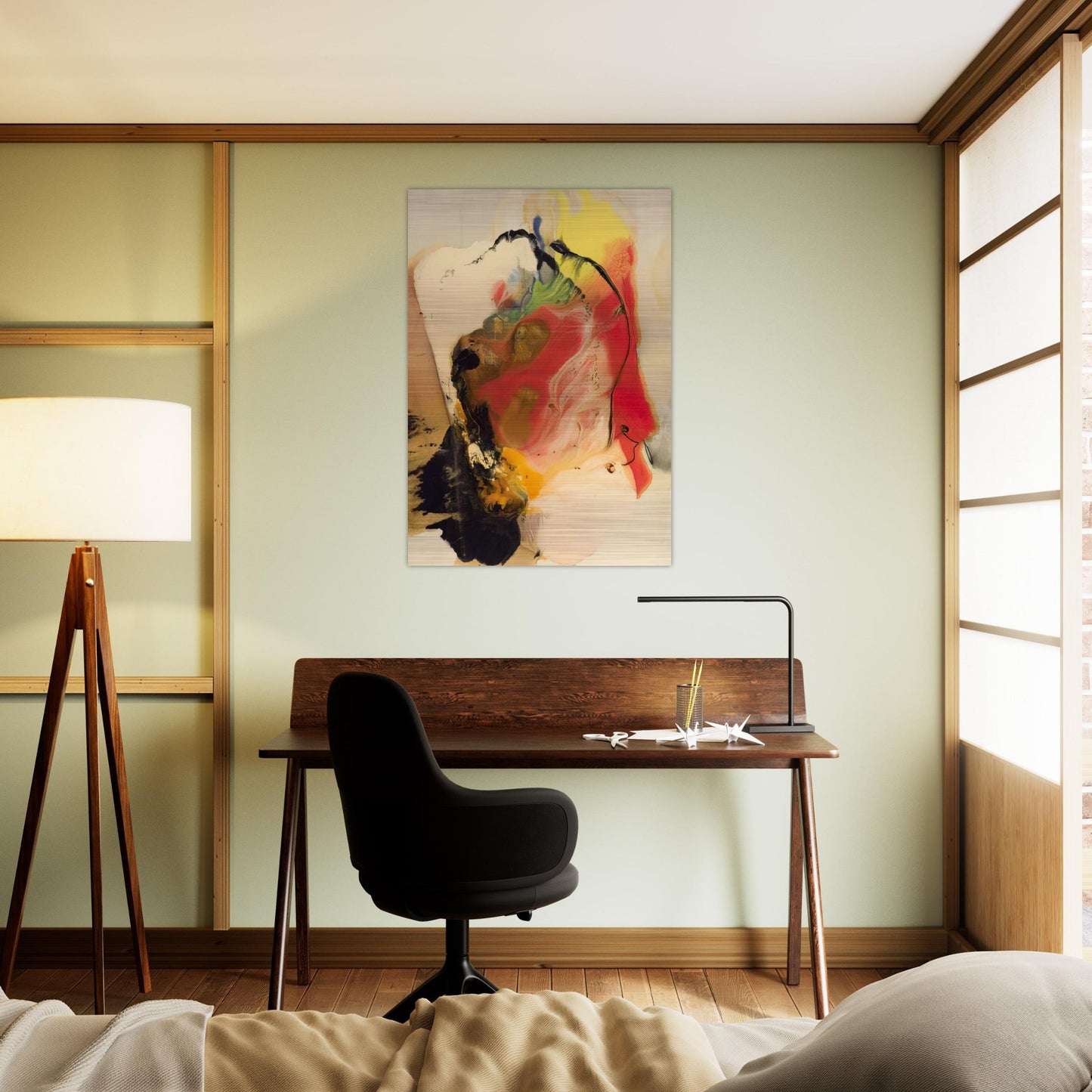 Pompey s Head - Paul Jenkins Brushed Aluminum Print - 70x100 cm / 28x40 inches | Paul Jenkins Aluminum Print | Paul Jenkins Prints