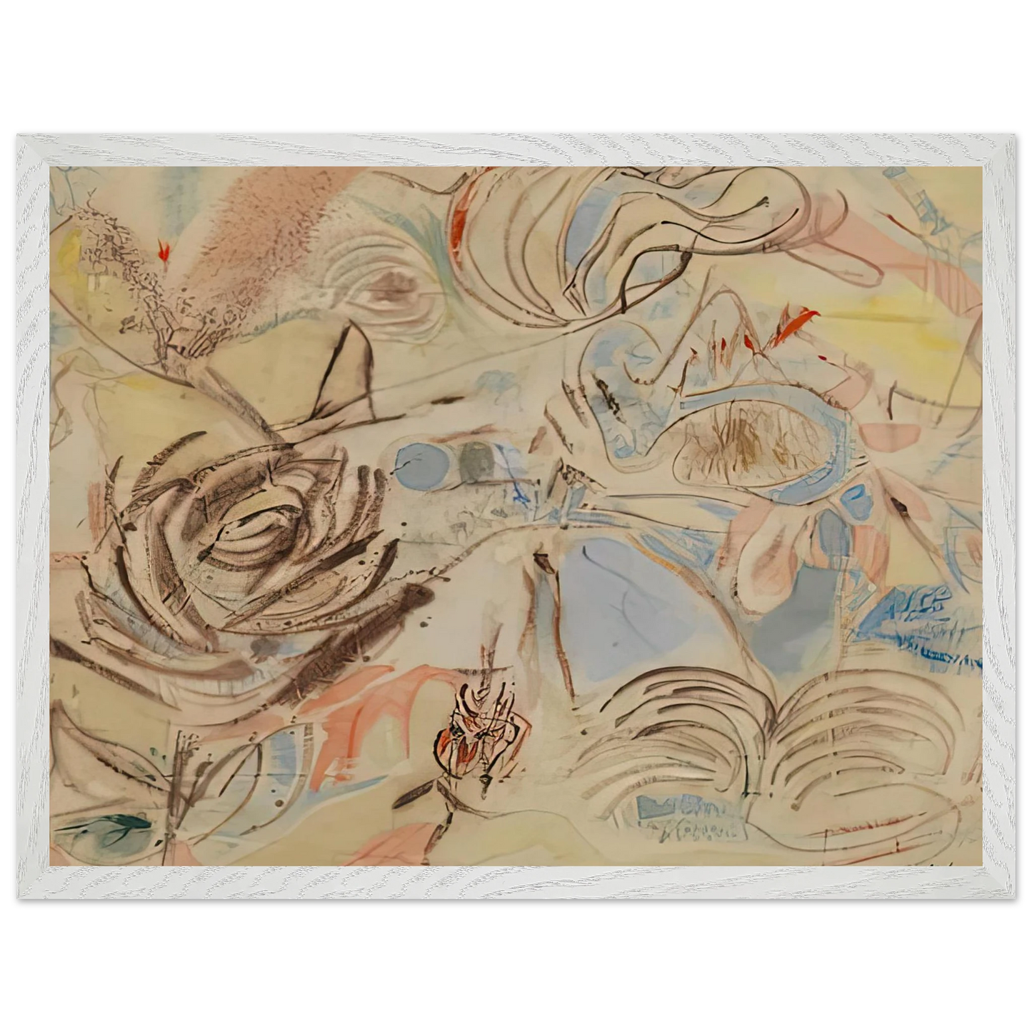 Helen Frankenthaler - 10 29 52, 1952- Wall Art - 30x40 cm / 12x16 inches - Premium Wooden Framed Poster With Fine Art Paper-canvas - Wood frame