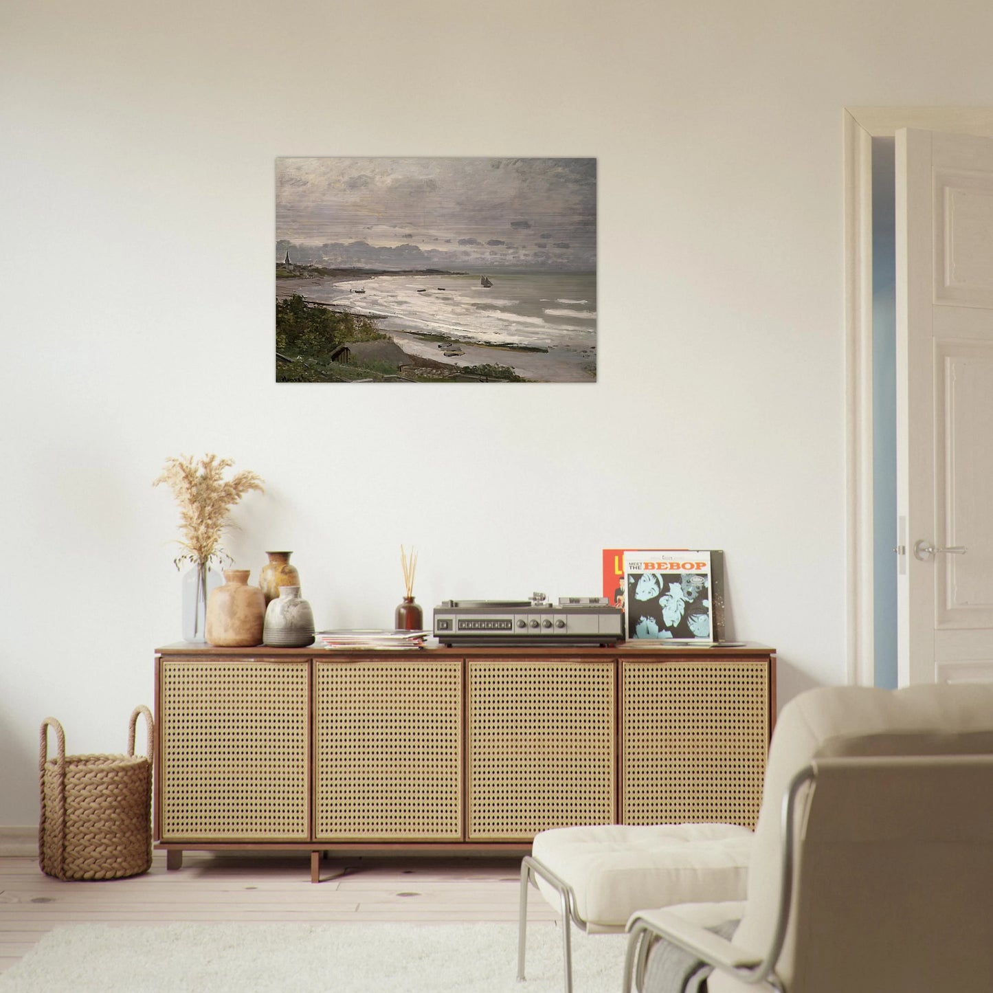 The Beach at Saint-Adresse - claude monet Brushed Aluminum Print - 70x100 cm / 28x40 inches | claude monet Aluminum Print | claude monet Prints