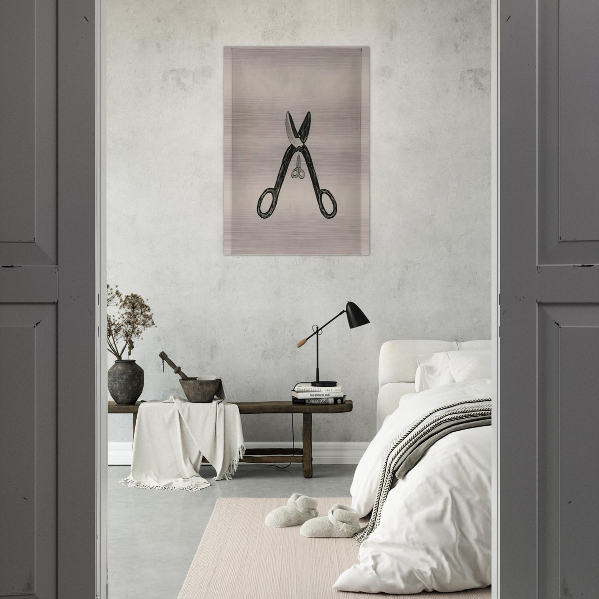SCISSORS 1994 - Louise Bourgeois Brushed Aluminum Print - 70x100 cm / 28x40 inches | Louise Bourgeois Aluminum Print | Louise Bourgeois Prints