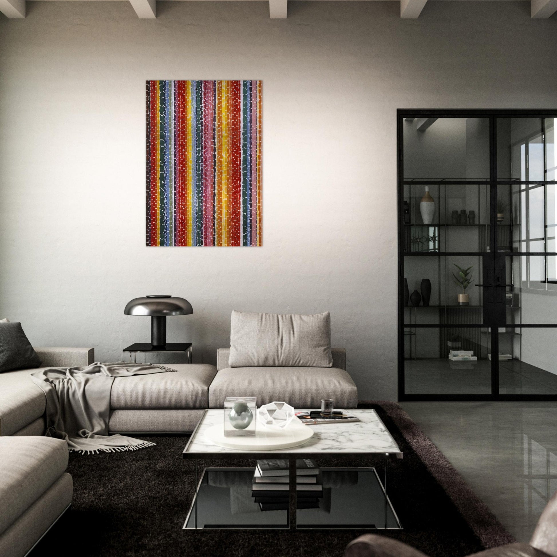 EARTH SERMON BEAUTY LOVE AND PEACE 1971 - Alma Woodsey Thomas Brushed Aluminum Print - 70x100 cm / 28x40 inches | Alma Woodsey Thomas Aluminum Print | Alma Woodsey Thomas Prints