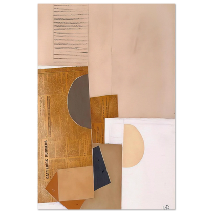 Abstract in White, Grey and Ochre - 1949 - Victor Pasmore Art Prints - 100x150 cm / 40x60″ inches | Victor Pasmore Poster | Victor Pasmore Prints