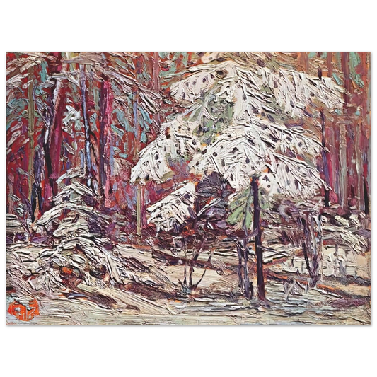 Tom Thomson - SNOW IN THE WOODS 1916  75x100 cm / 30x40inches Fine Art Poster