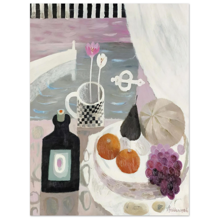 Mary Fedden - The Checked Mug - 1986  75x100 cm / 30x40inches Fine Art Poster