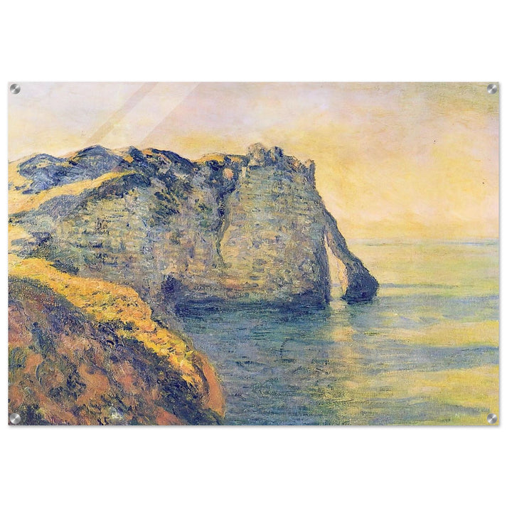 Cliffs of the Porte d'Aval - claude monet Acrylic Print - 70x100 cm / 28x40″ inches