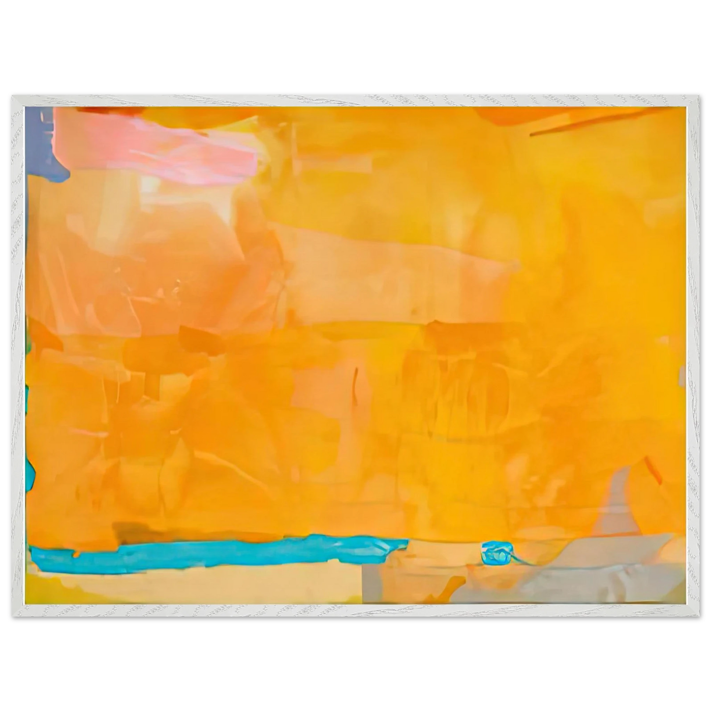Helen Frankenthaler - Royal Fireworks, 1975- Wall Art - 60x80 cm / 24x32 inches - Premium Wooden Framed Poster With Fine Art Paper-canvas - Black frame