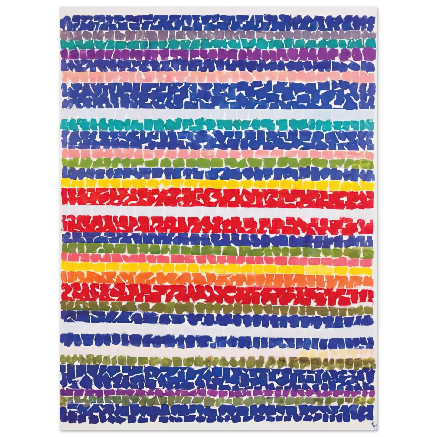 Alma Woodsey Thomas - AIR VIEW OF A SPRING NURSERY 1966  75x100 cm / 30x40inches Fine Art Poster