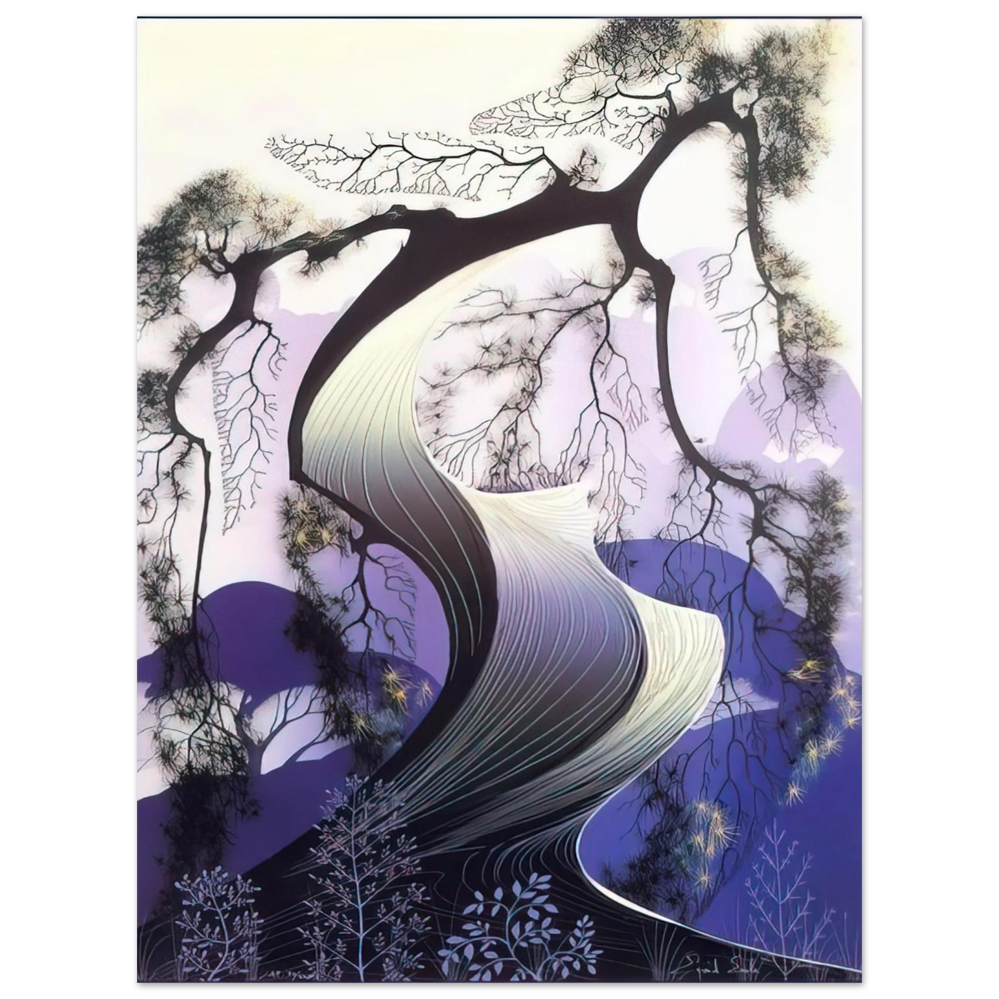 Eyvind Earle - Bonsai  75x100 cm / 30x40inches Fine Art Poster