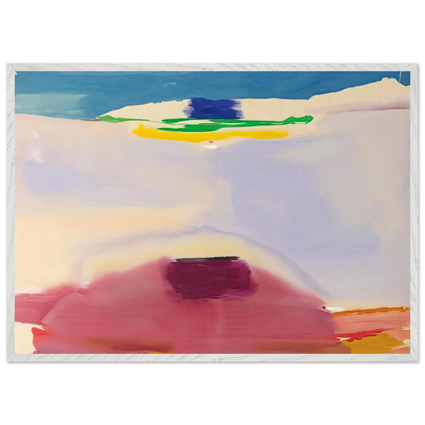 Helen Frankenthaler - Leveling - 1973 Wall art - 13x18 cm / 5x7 inches - Premium Wooden Framed Poster With Fine Art Paper-canvas - Black frame