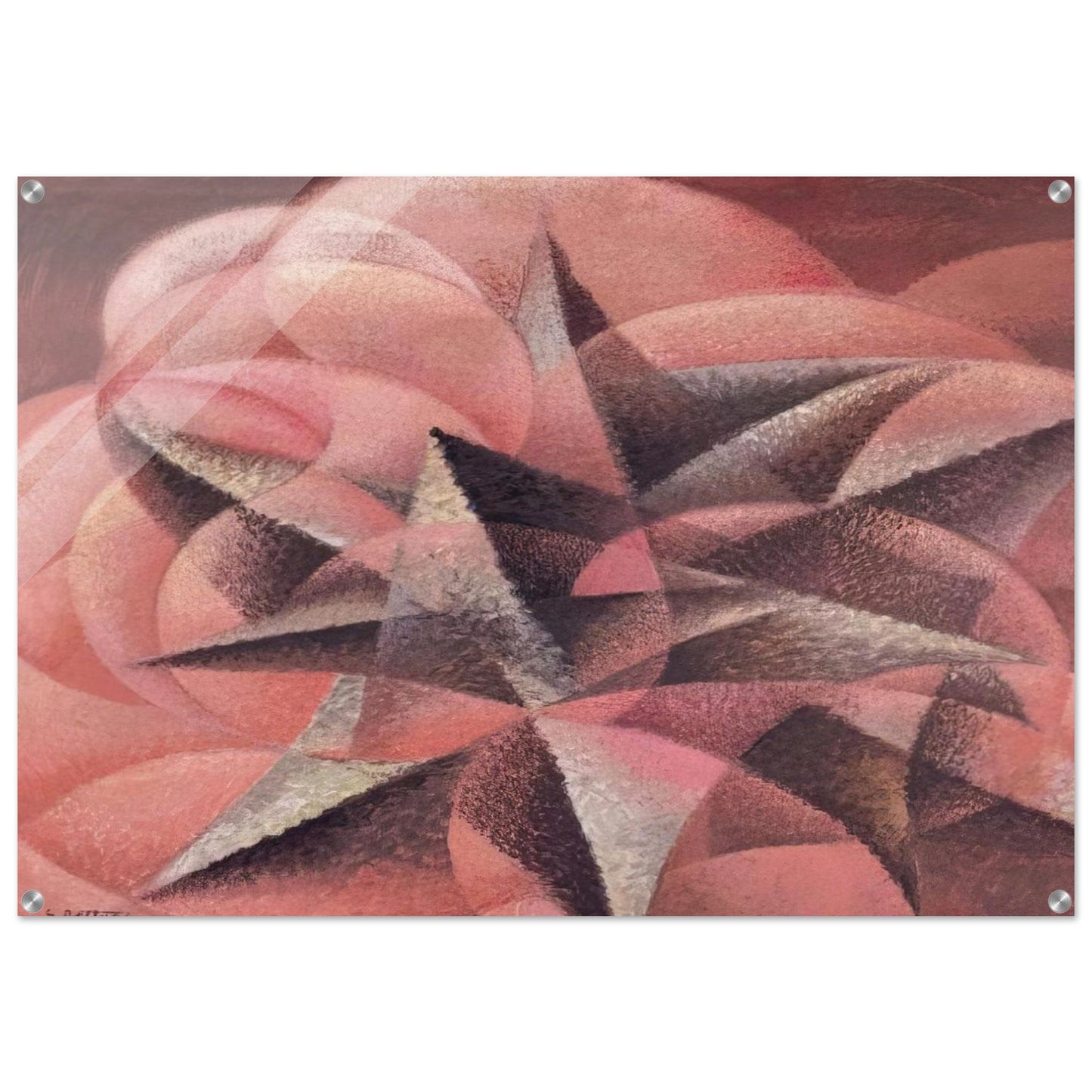 Armonie di forme contrarie - 1935 - Gerardo Dottori Acrylic Print - 70x100 cm / 28x40″ inches | Gerardo Dottori Wall Art | Gerardo Dottori Prints