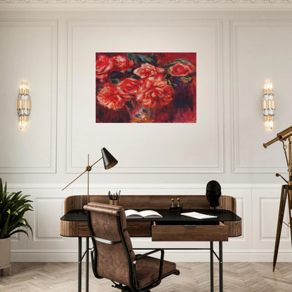 Moss roses - Pierre-Auguste Renoir Brushed Aluminum Print - 70x100 cm / 28x40 inches | Pierre-Auguste Renoir Aluminum Print | Pierre-Auguste Renoir Prints