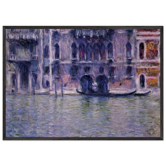Palazzo da Mulla - claude monet 70x100 cm / 28x40 inches Framed Art Print – Black Wooden Frame