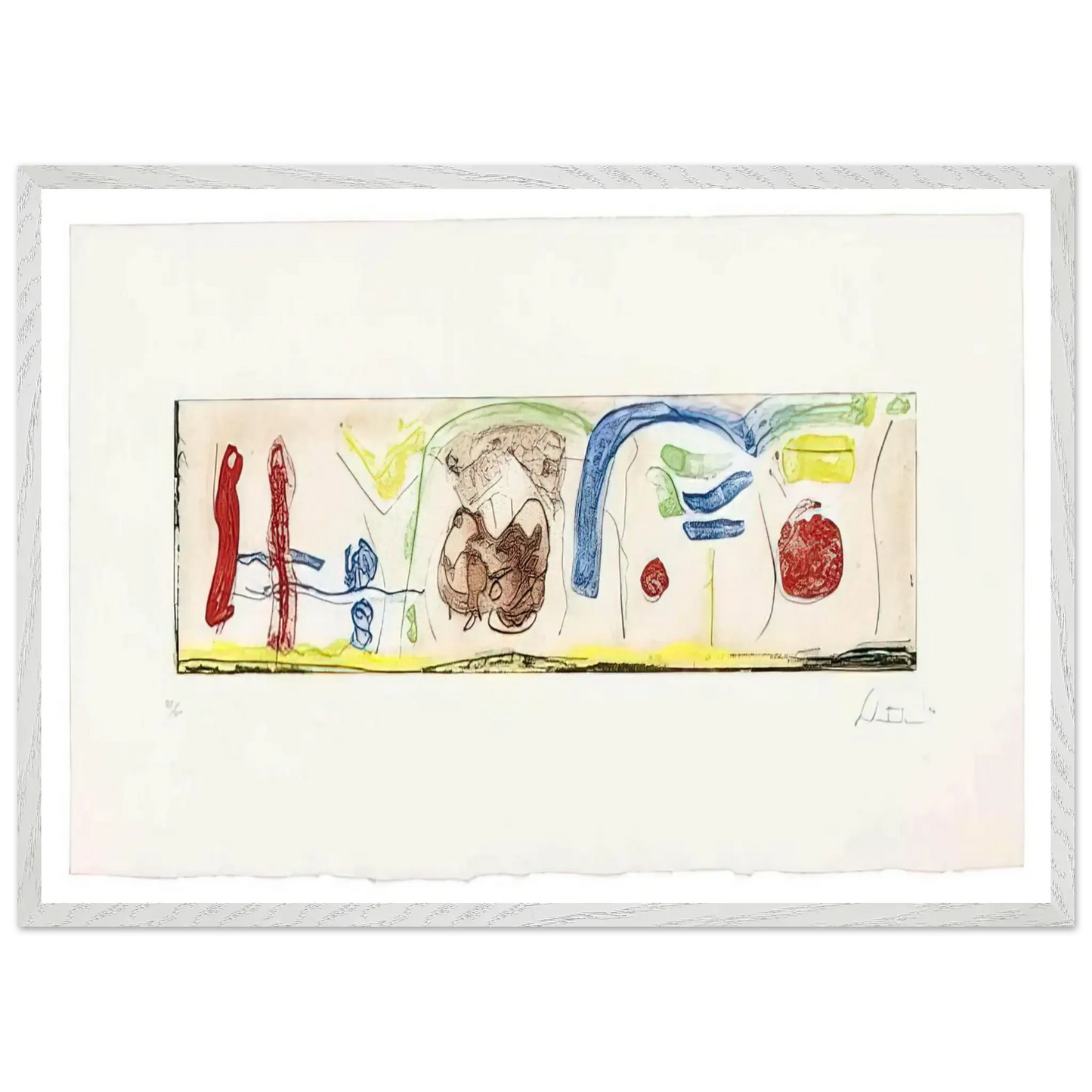 Helen Frankenthaler - Bridges - 1996 Wall art - 45x60 cm / 18x24 Inches - Fine Art Poster - -