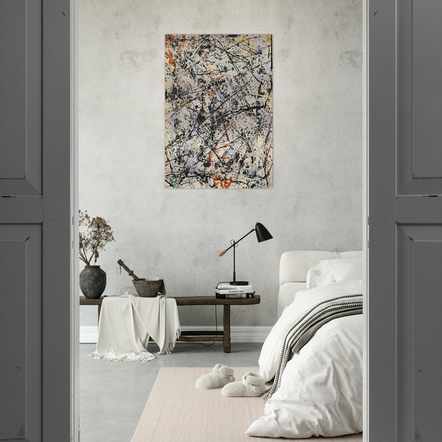 NUMBER 32 1947 - Jackson Pollock Brushed Aluminum Print - 70x100 cm / 28x40 inches | Jackson Pollock Aluminum Print | Jackson Pollock Prints