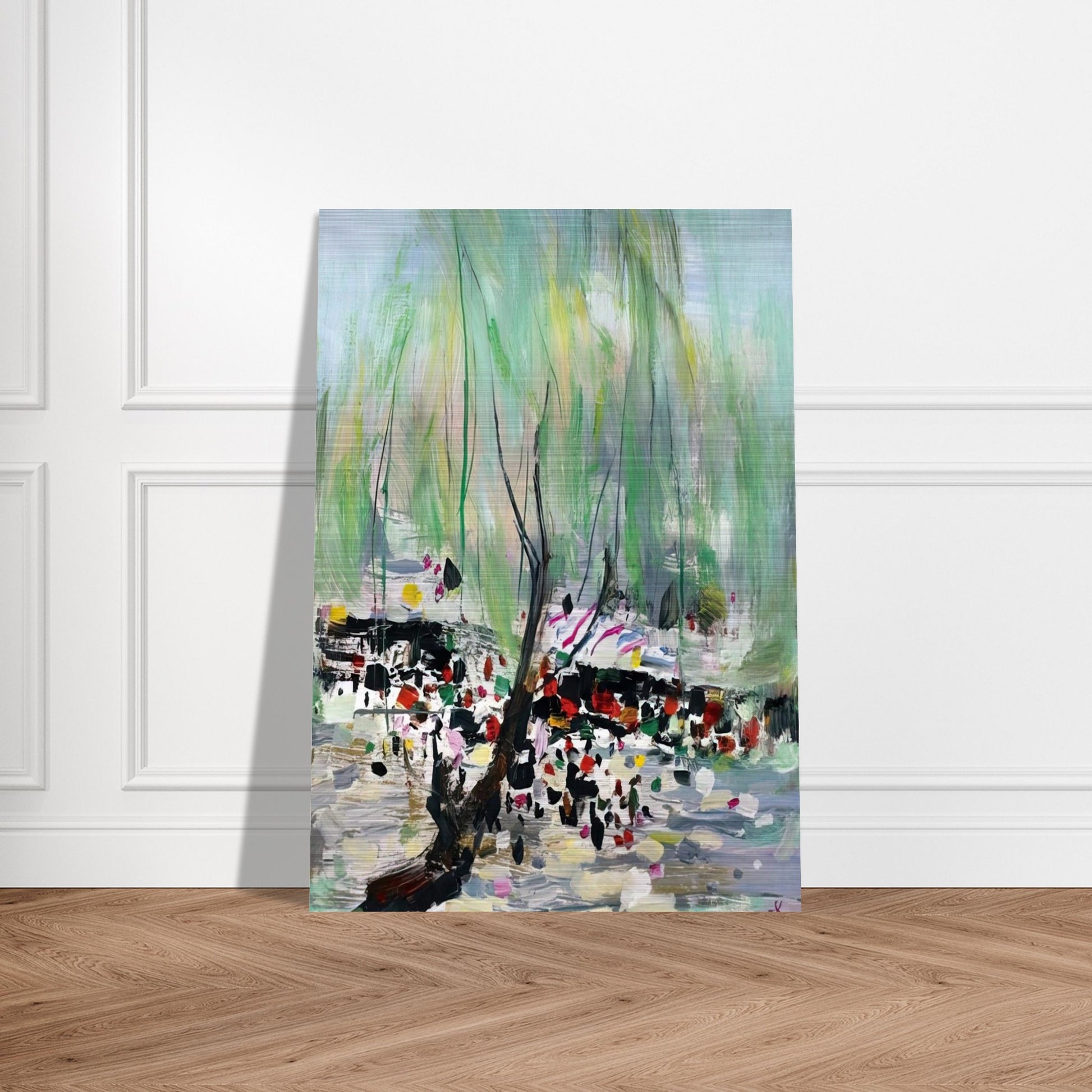 Love in Fangzhuang - 2002 - Wu Guanzhong Brushed Aluminum Print - 70x100 cm / 28x40 inches | Wu Guanzhong Aluminum Print | Wu Guanzhong Prints