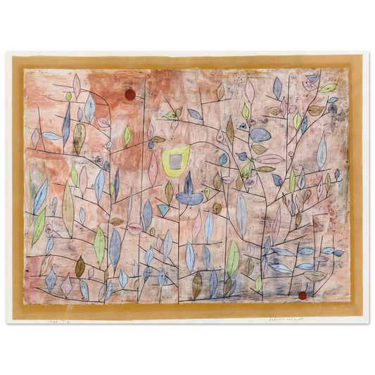 Paul Klee - SPARSE FOLIAGE 1934  75x100 cm / 30x40inches Fine Art Poster