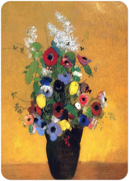 FLOWERS 2 By Odilon Redon Pack of 10 Post Cards | Odilon Redon Post Cards | A6 (10.5 x 14.8 cm) - 4.1 x 5.8 inches