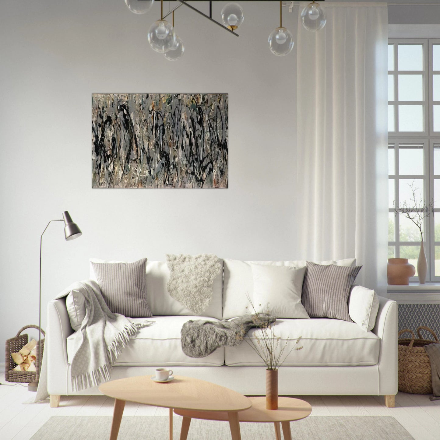 NUMBER 10 1949 - Jackson Pollock Brushed Aluminum Print - 70x100 cm / 28x40 inches | Jackson Pollock Aluminum Print | Jackson Pollock Prints