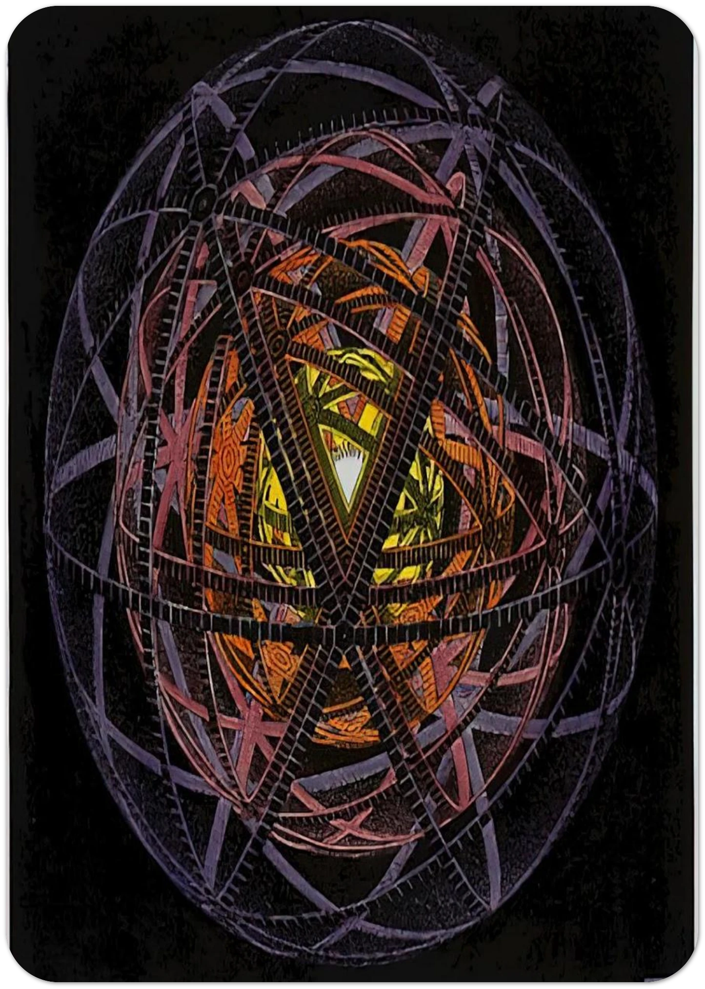 CONCENTRIC RINDS COLOUR By MC Escher Pack of 10 Post Cards | MC Escher Post Cards | A6 (10.5 x 14.8 cm) - 4.1 x 5.8 inches