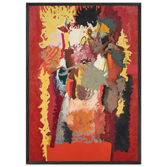 The Witch Doctor - 1963 - John Ferren 70x100 cm / 28x40 inches Framed Art Print – Black Wooden Frame