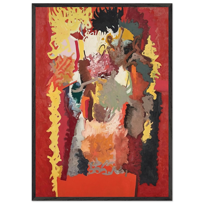 The Witch Doctor - 1963 - John Ferren 70x100 cm / 28x40 inches Framed Art Print – Black Wooden Frame