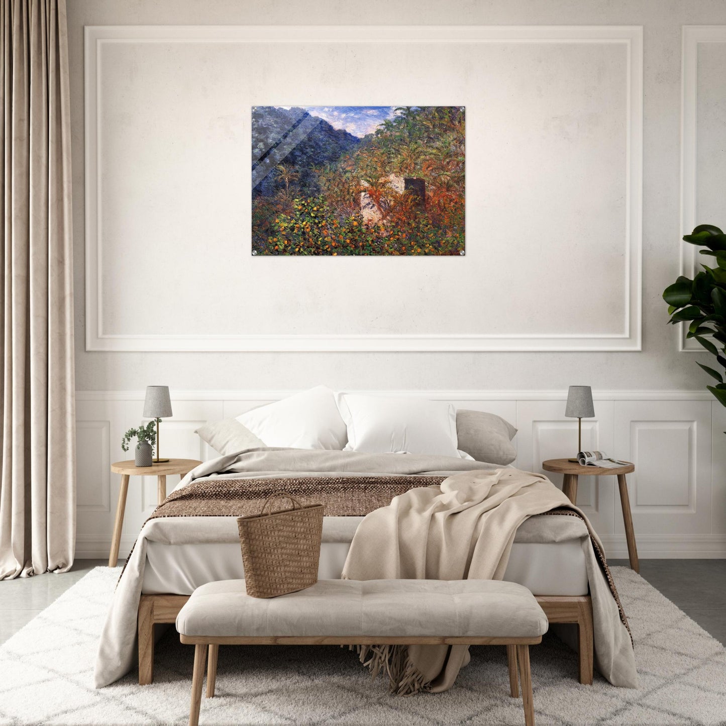 The Valley of Sasso, Blue Effect - claude monet Acrylic Print - 70x100 cm / 28x40″ inches