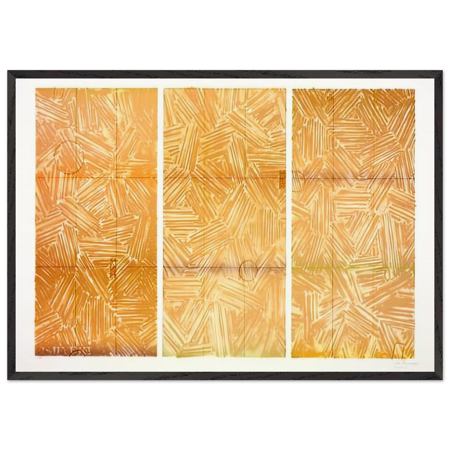 USUYUKI 1979 - Jasper Johns 70x100 cm / 28x40 inches Framed Art Print – Black Wooden Frame