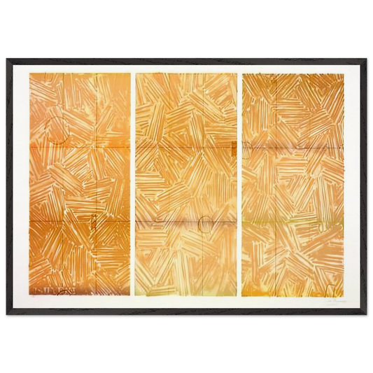 USUYUKI 1979 - Jasper Johns 70x100 cm / 28x40 inches Framed Art Print – Black Wooden Frame