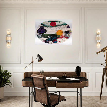 Lollipop  SF88-250  - Sam Francis Brushed Aluminum Print - 70x100 cm / 28x40 inches | Sam Francis Aluminum Print | Sam Francis Prints