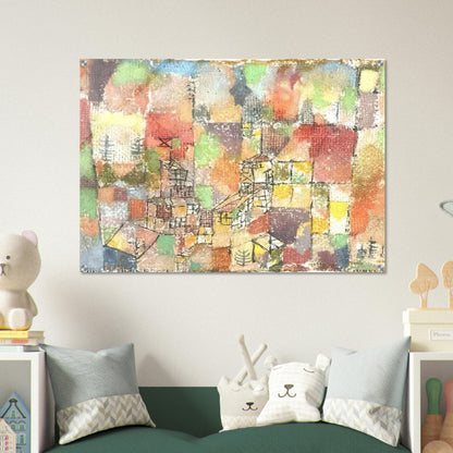 TWO COUNTRY HOUSES 1918 - Paul Klee Acrylic Print - 70x100 cm / 28x40″ inches