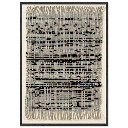 HAIKU 1961 - Anni Albers 70x100 cm / 28x40 inches Framed Art Print – Black Wooden Frame