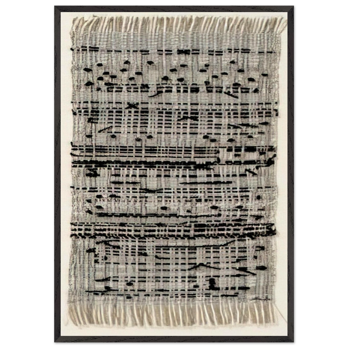 HAIKU 1961 - Anni Albers 70x100 cm / 28x40 inches Framed Art Print – Black Wooden Frame