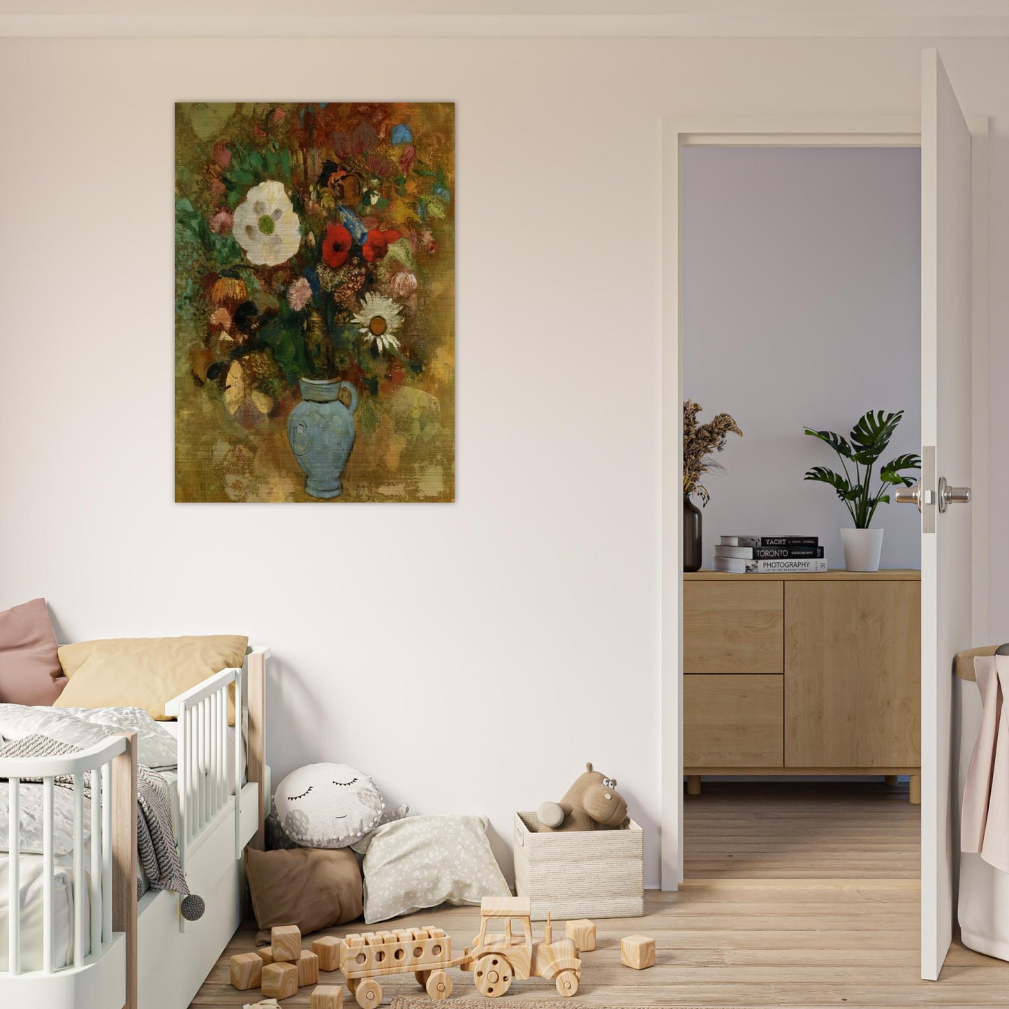 BOUQUET OF FLOWERS 1 - Odilon Redon Brushed Aluminum Print - 70x100 cm / 28x40 inches | Odilon Redon Aluminum Print | Odilon Redon Prints