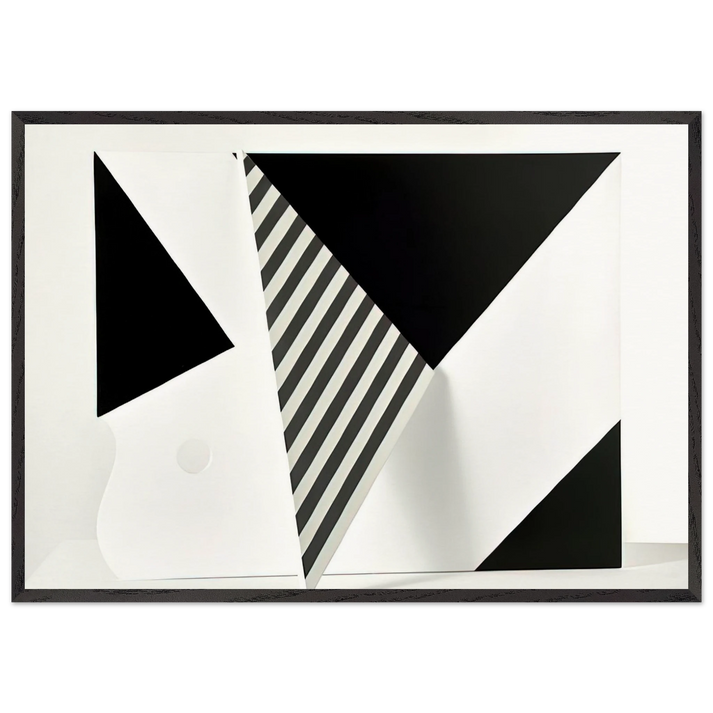 Untitled - 2009 N1 - Omar Rayo 70x100 cm / 28x40 inches Framed Art Print – Black Wooden Frame