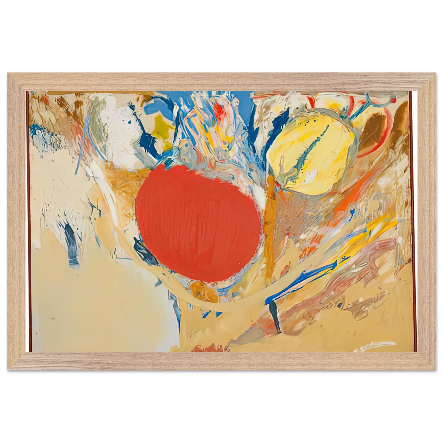 Helen Frankenthaler - Break Through, 1956- Wall Art - 28x40 inches / 70x70 cm - Canvas (Imperial)-canvas - -