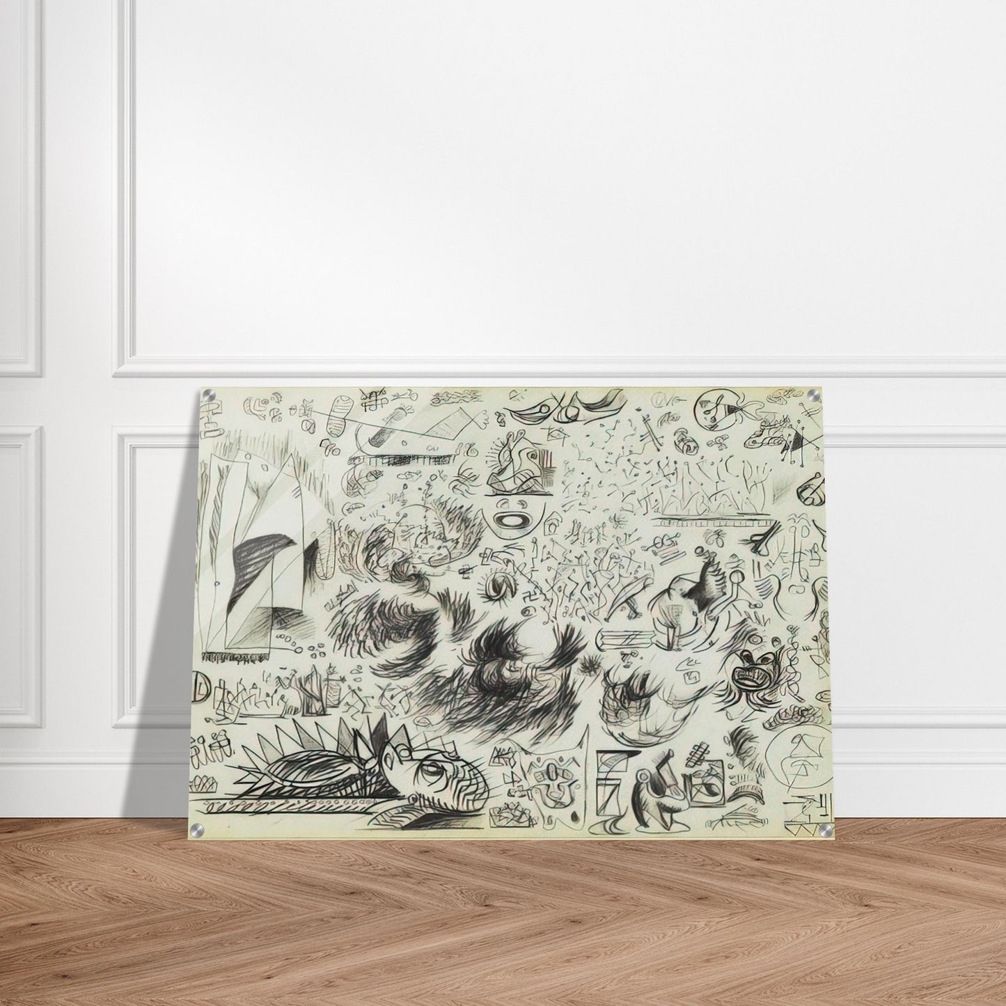 SHEET OF STUDIES 1941 - Jackson Pollock Acrylic Print - 70x100 cm / 28x40″ inches